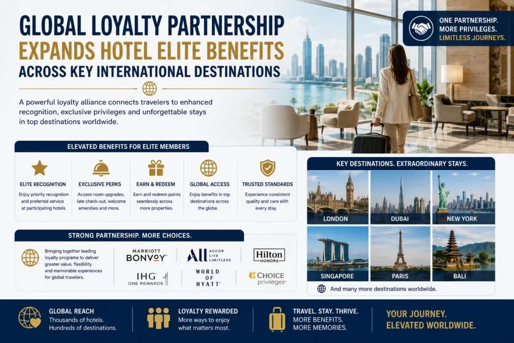 Global Loyalty Partnership Expands Hotel Elite Benefits Across Key International Destinations