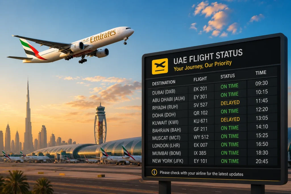 Golden-Hour UAE Airport Departures