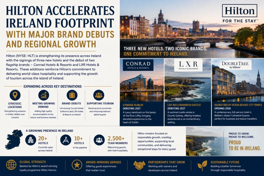 Hilton Accelerates Ireland Footprint with Major Brand Debuts and Regional Growth