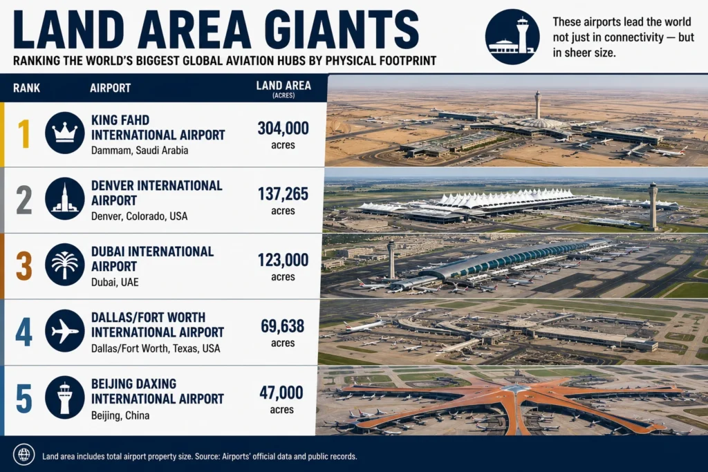 Land Area Giants World’s Largest Airports