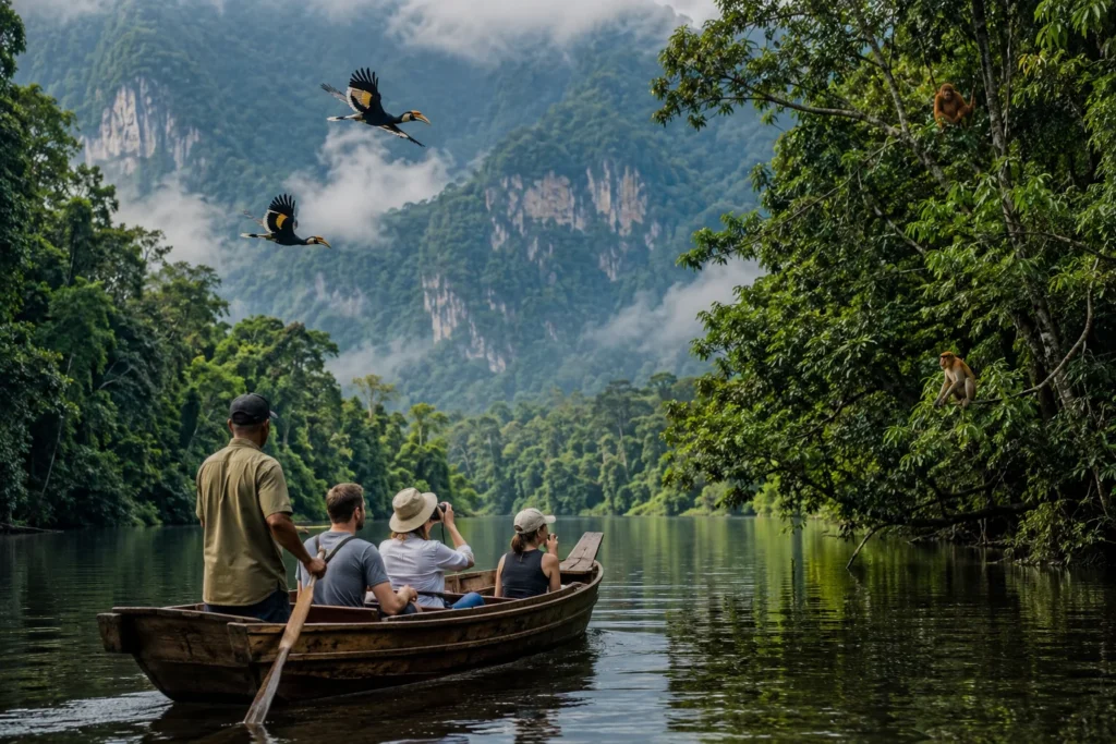 Misty Jungle River Wildlife Expedition