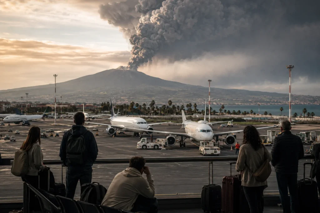 Mount Etna eruption travel