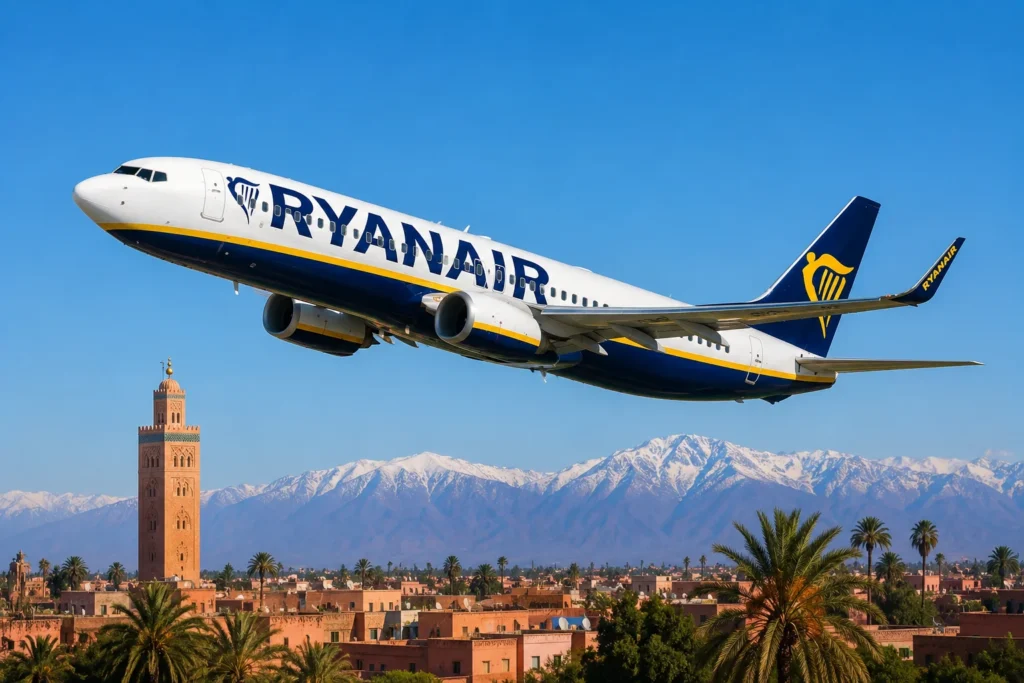 Ryanair Over Moroccan Cityscape