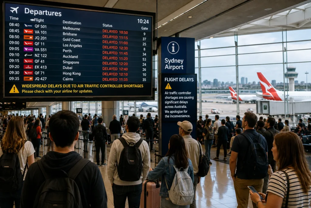 Sydney Airport Departures Amid Delays