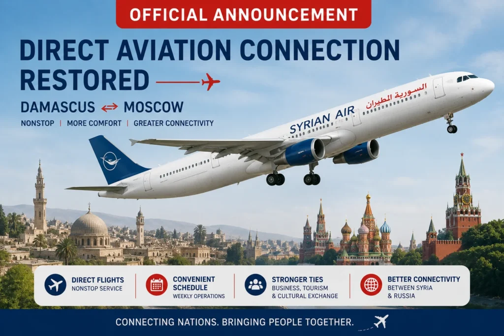 Syrian Air Direct Route Announcement