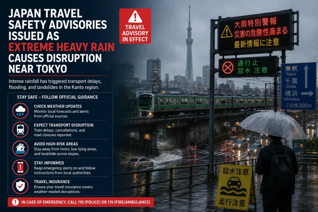 Tokyo Rain Travel Safety Advisory