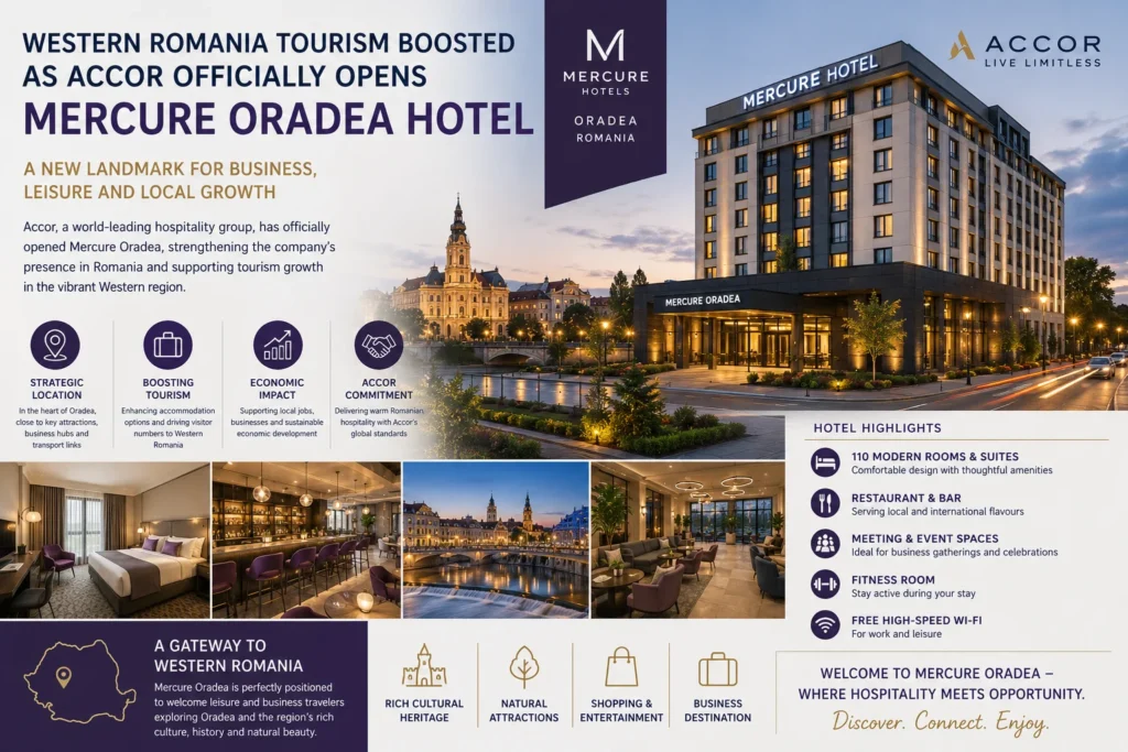 Western Romania Tourism Boosted as Accor Officially Opens Mercure Oradea Hotel