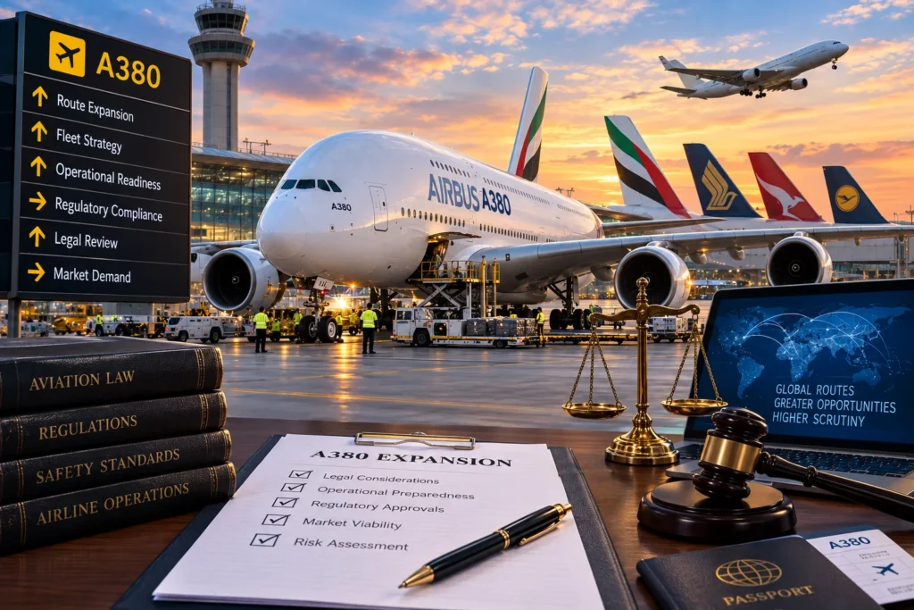 A380 Aviation Law at Sunset