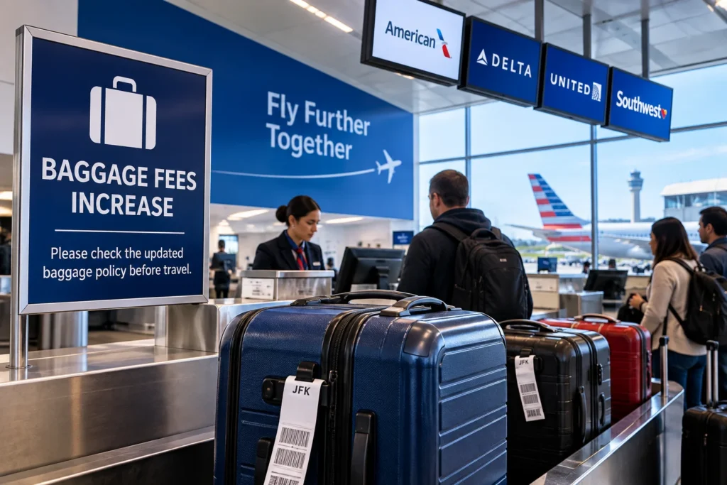 Airport Baggage Check-In Scene