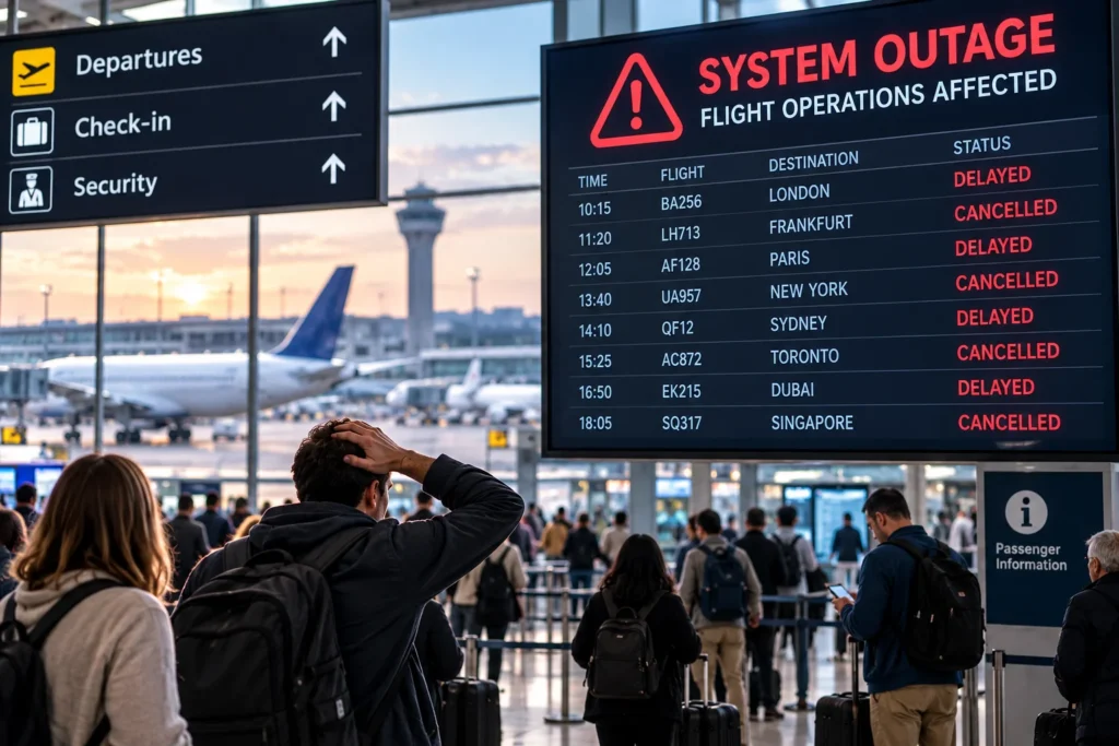 Airport System Outage Chaos