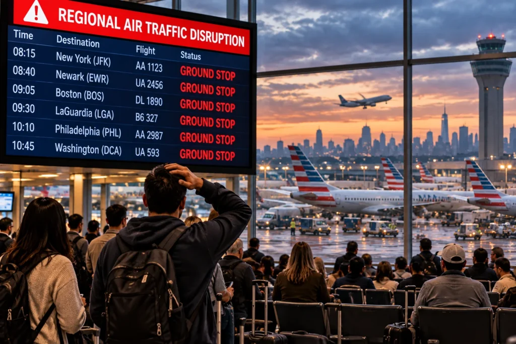 Critical Infrastructure Failure Triggers Regional Air Grid Stops Across the Northeast
