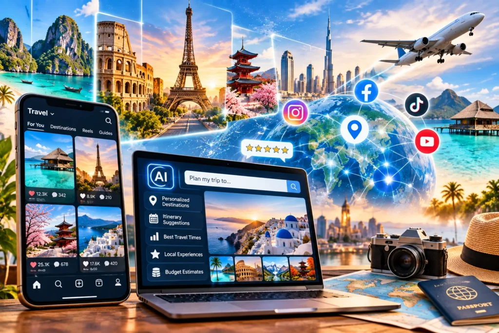 Digital Tourism Discovery Trends How Social Media and AI are Transforming Travel Choices