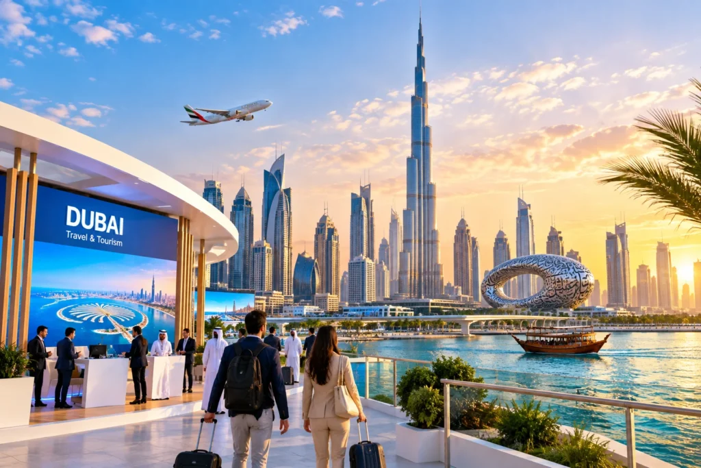 Dubai Travel Expo at Sunset
