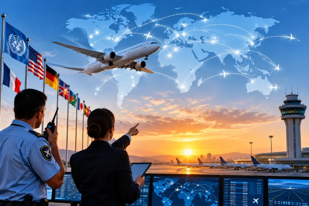 Global Aviation at Sunset