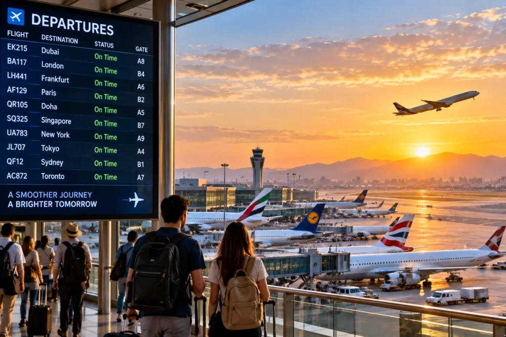 Golden Departures at Sunset