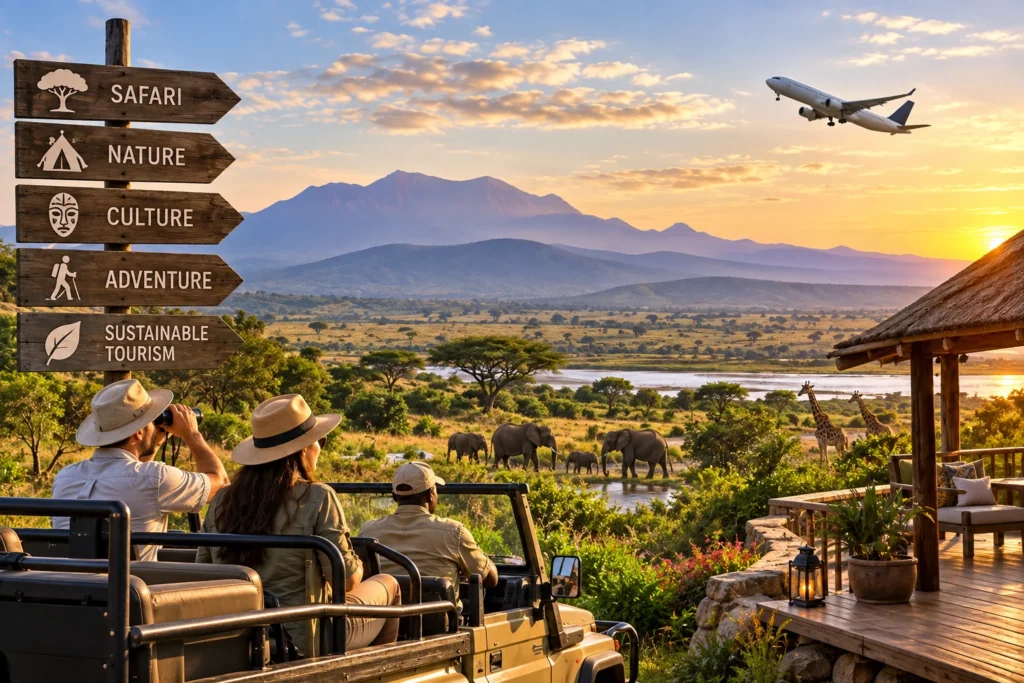 Golden Safari Escape at Sunset