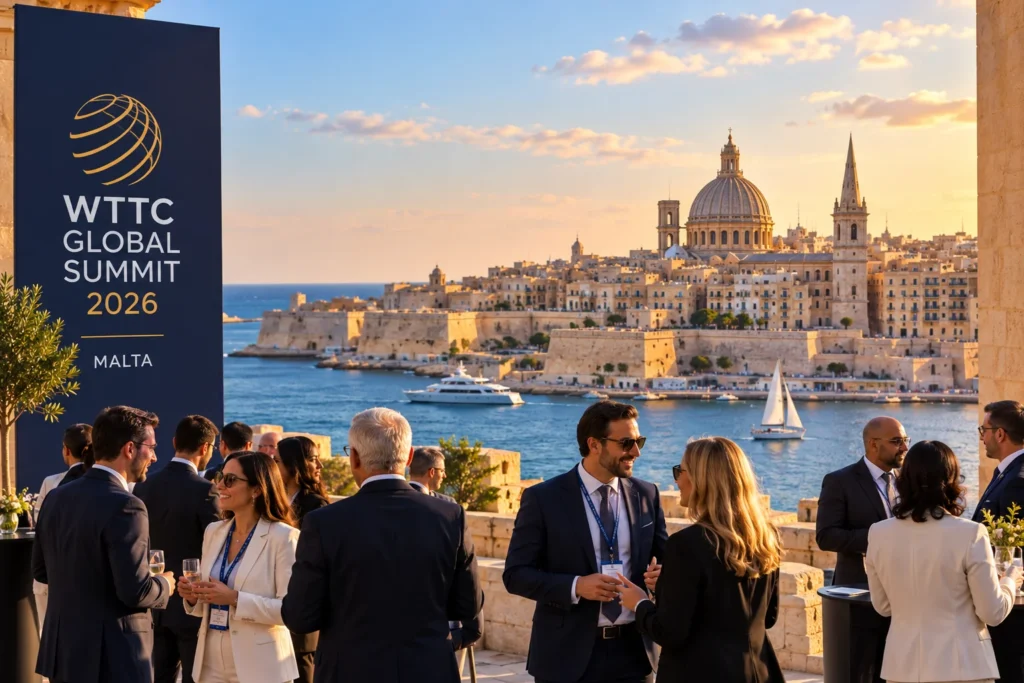 Golden Summit Over Malta Harbor
