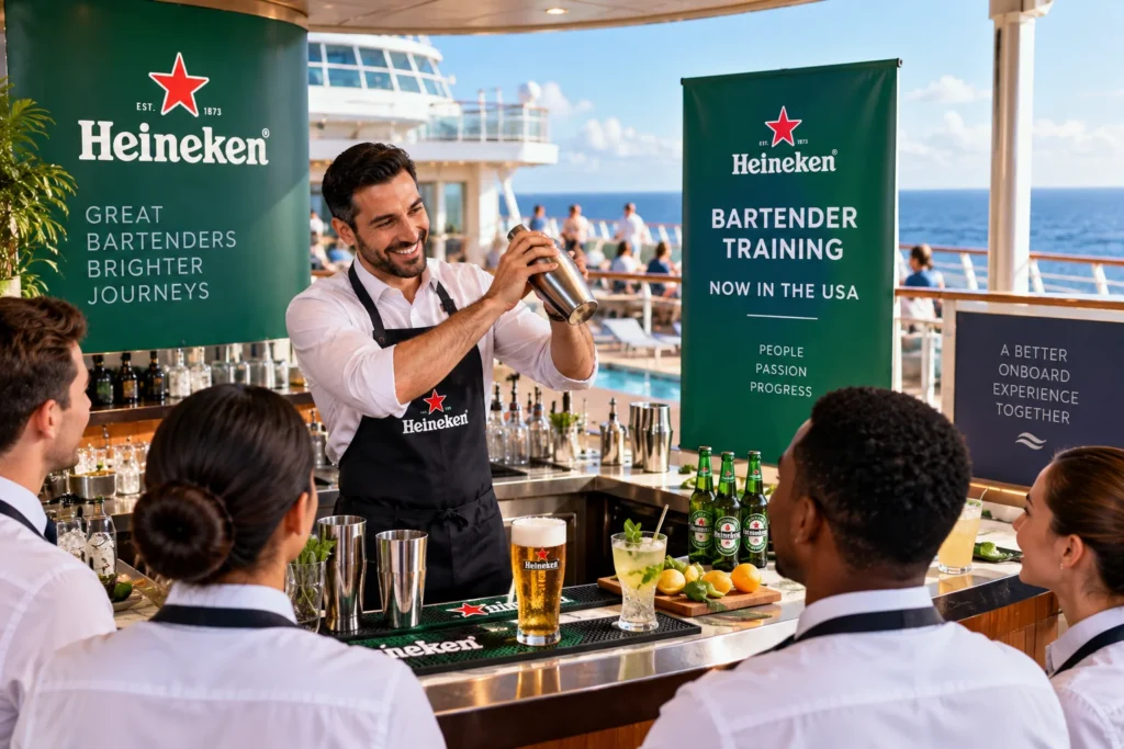 Heineken Bartender Training at Sea