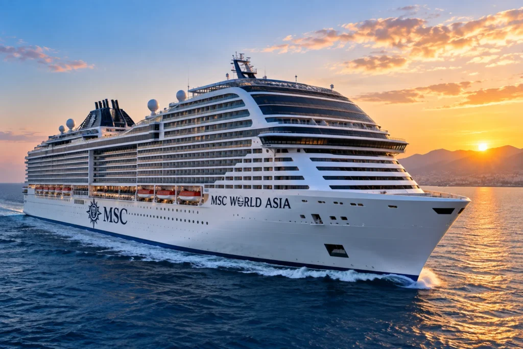 MSC World Asia at Sunset
