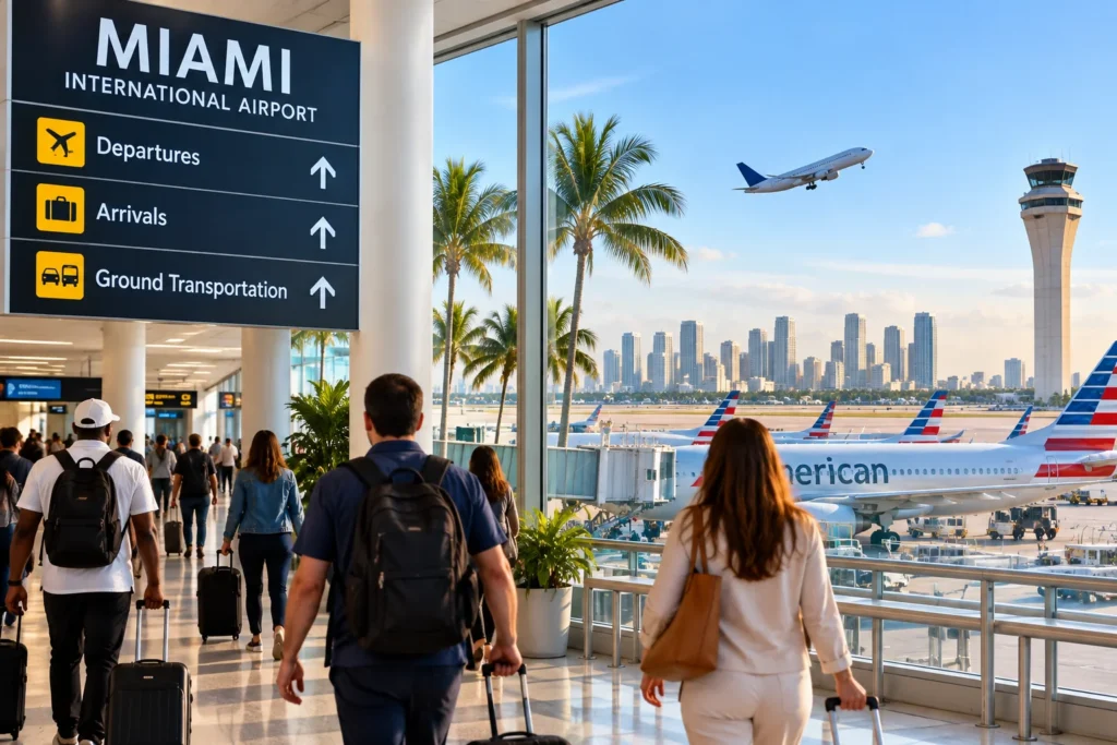 Miami Airport Terminal at Golden Hour