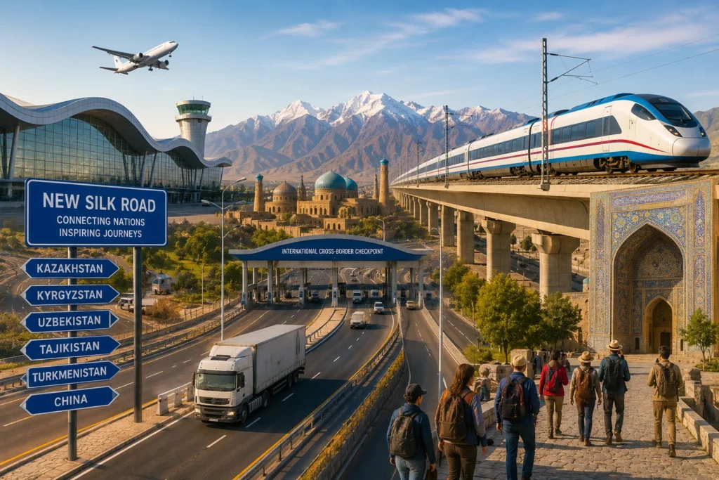 Modern Silk Road Transit Panorama