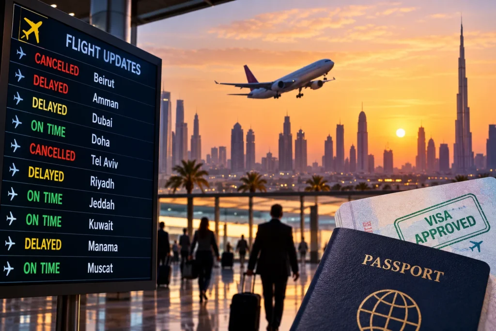 Navigating Middle East Travel Disruption: Official Flight Updates and Global Visa Relief Measures