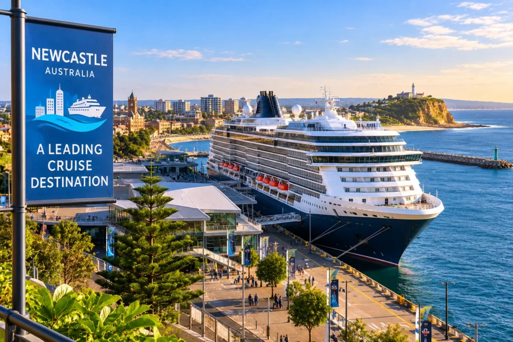 Newcastle Australia Cruise Harbor panorama