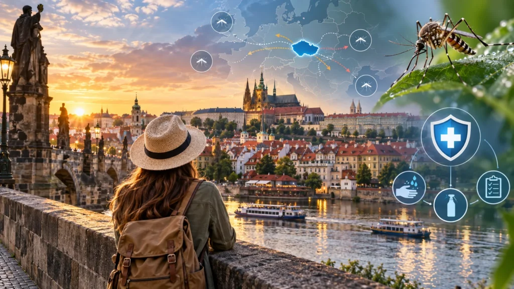Prague Sunset Mosquito Awareness Composite