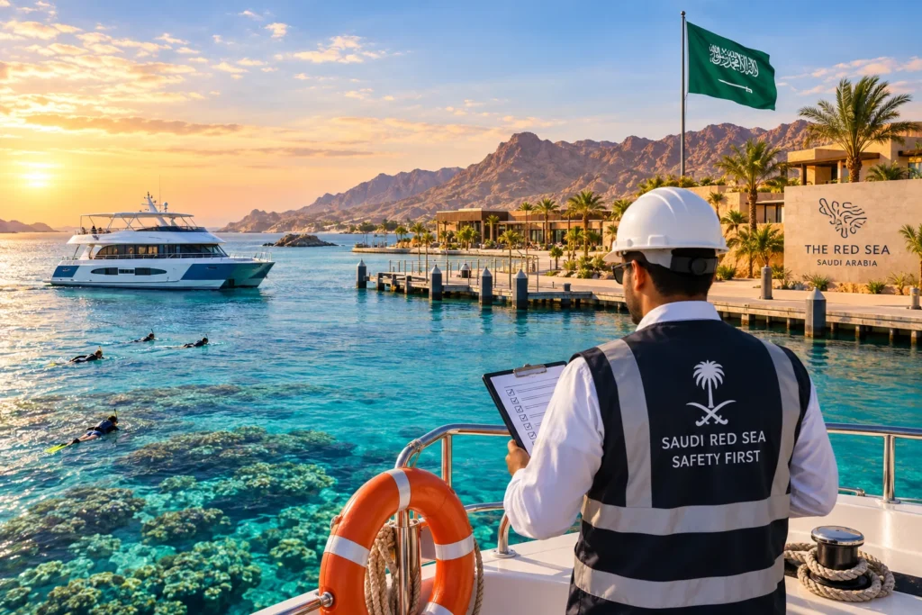 Red Sea Safety at Sunset