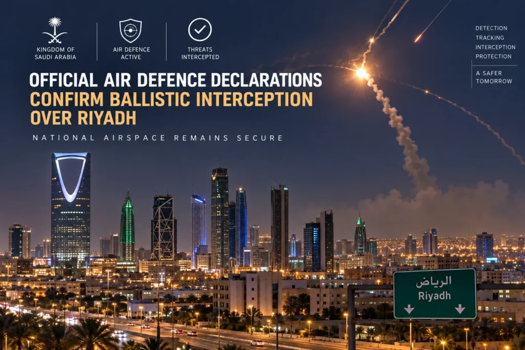 Riyadh Air Defense Interception at Night