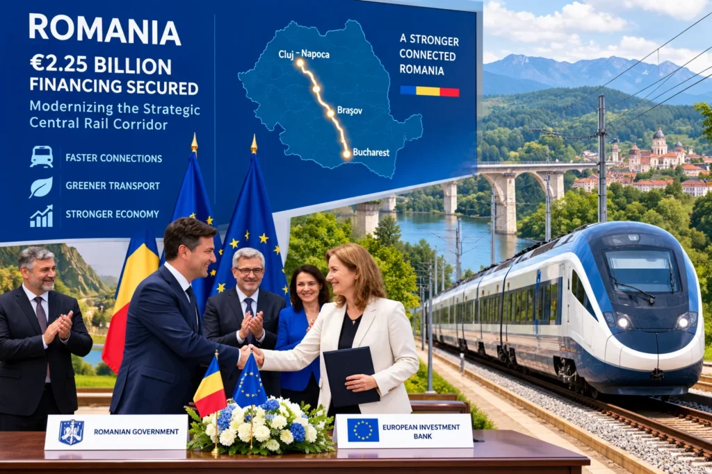 Romania Secures €2.25 Billion Financing to Modernize Strategic Central Rail Corridor
