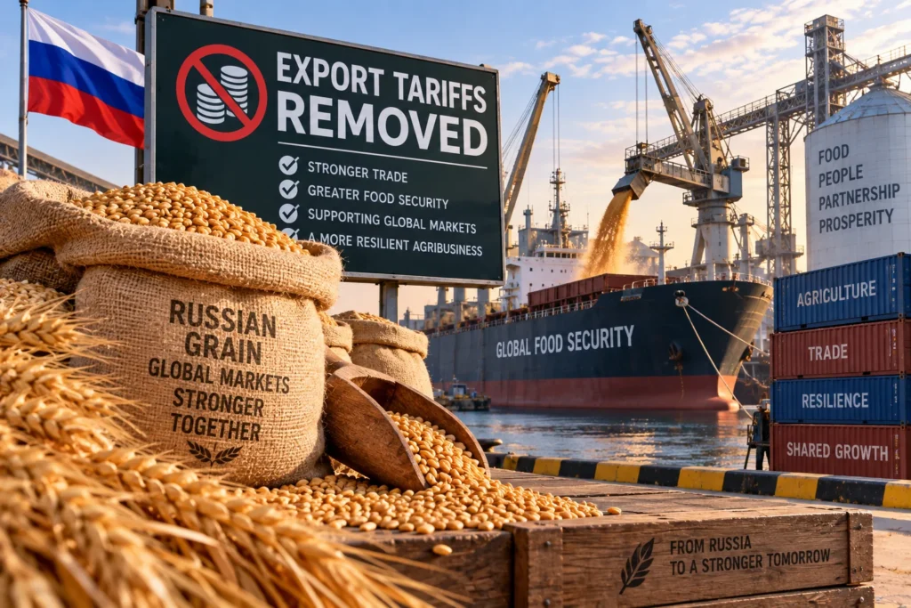 Russia Scraps Grain Export Tariffs to Boost Global Trade and Agribusiness Resilience