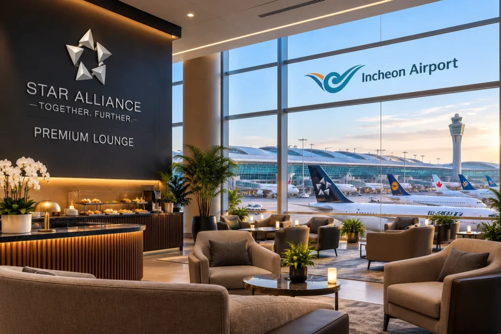 Star Alliance Lounge Overlooking Incheon Airport