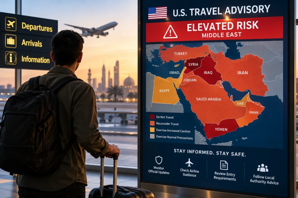U.S. Issues Elevated Middle East Travel Advisories Amid Escalating Security Concerns
