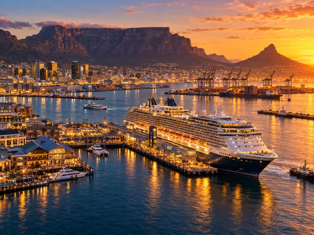 Cape Town Harbor at Golden Hour