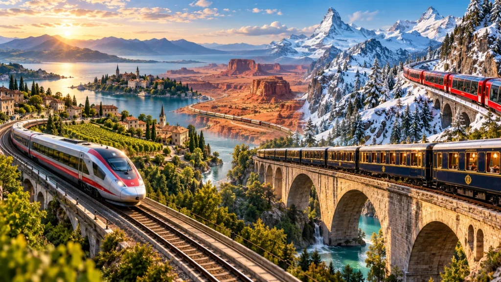 Epic World Train Journey Panorama