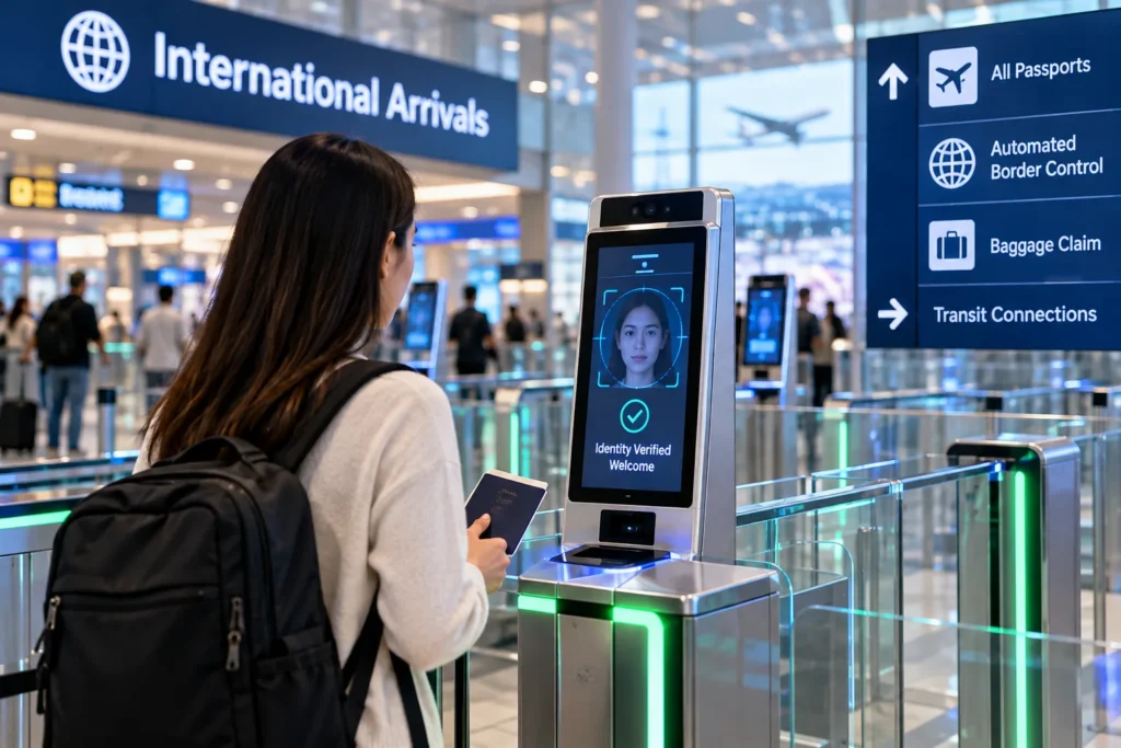 Futuristic International Arrivals Checkpoint