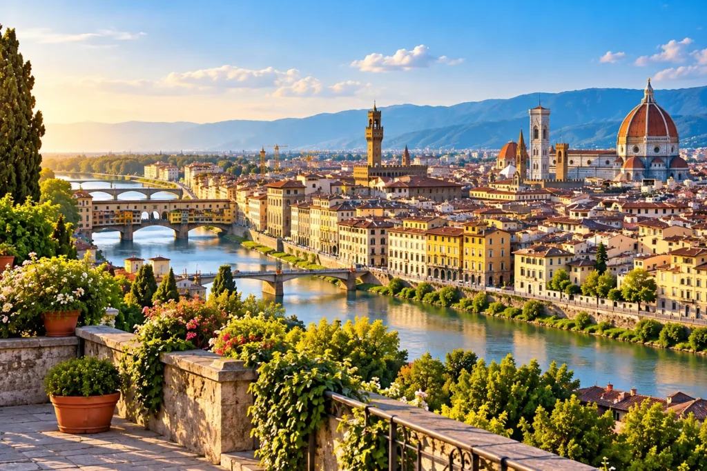 Golden-Hour Panorama of Florence