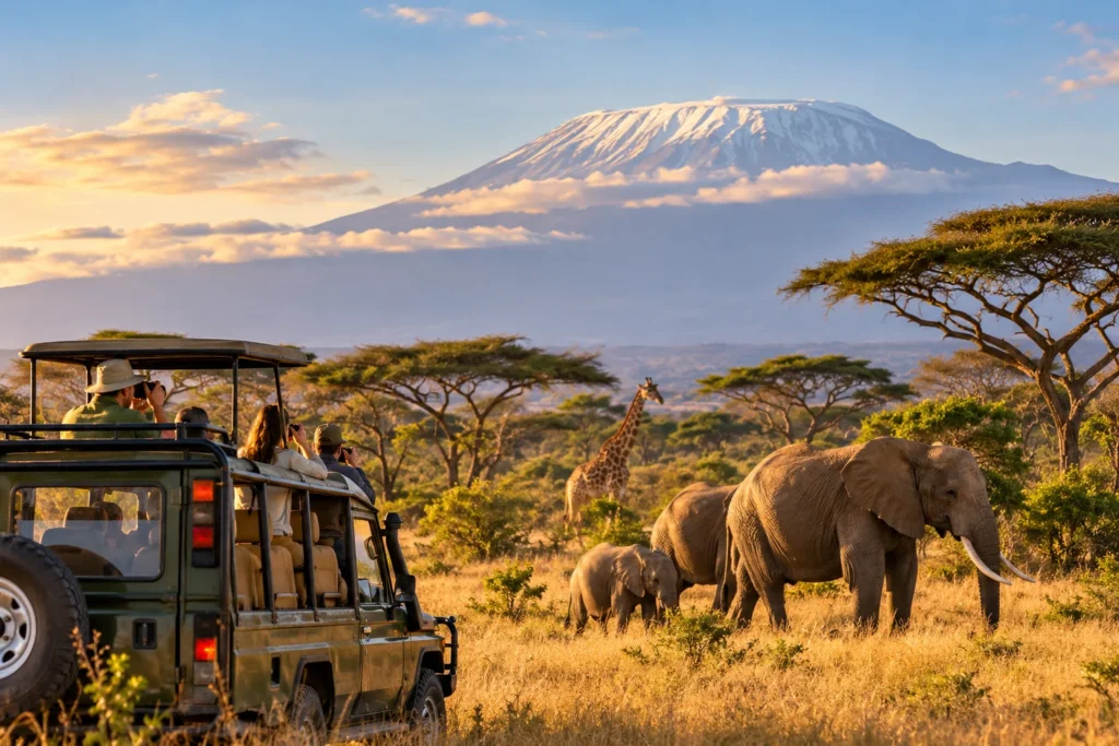 Golden Safari Beneath Kilimanjaro