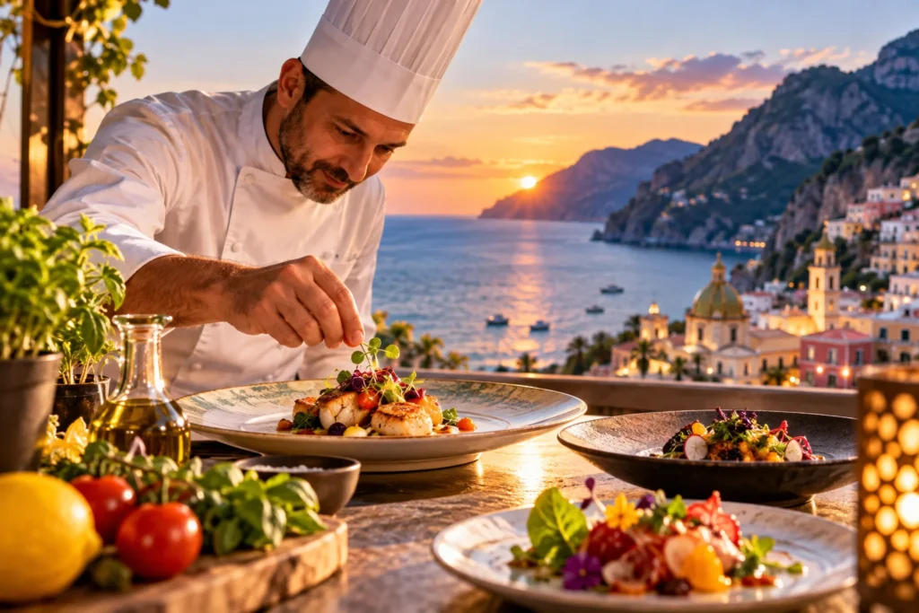 Gourmet Sunset Dining by the Sea