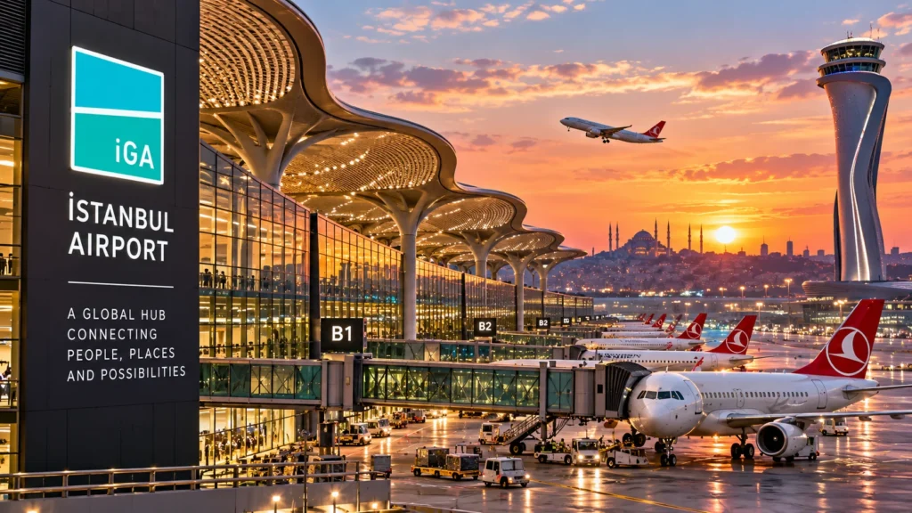 Istanbul Airport at Sunset