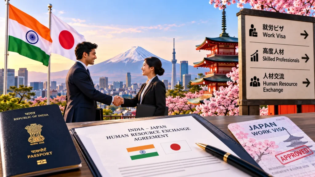 Japan Work Visa Skilled Pathways Expand Under Strategic India-Japan Human Resource Exchange Treaty