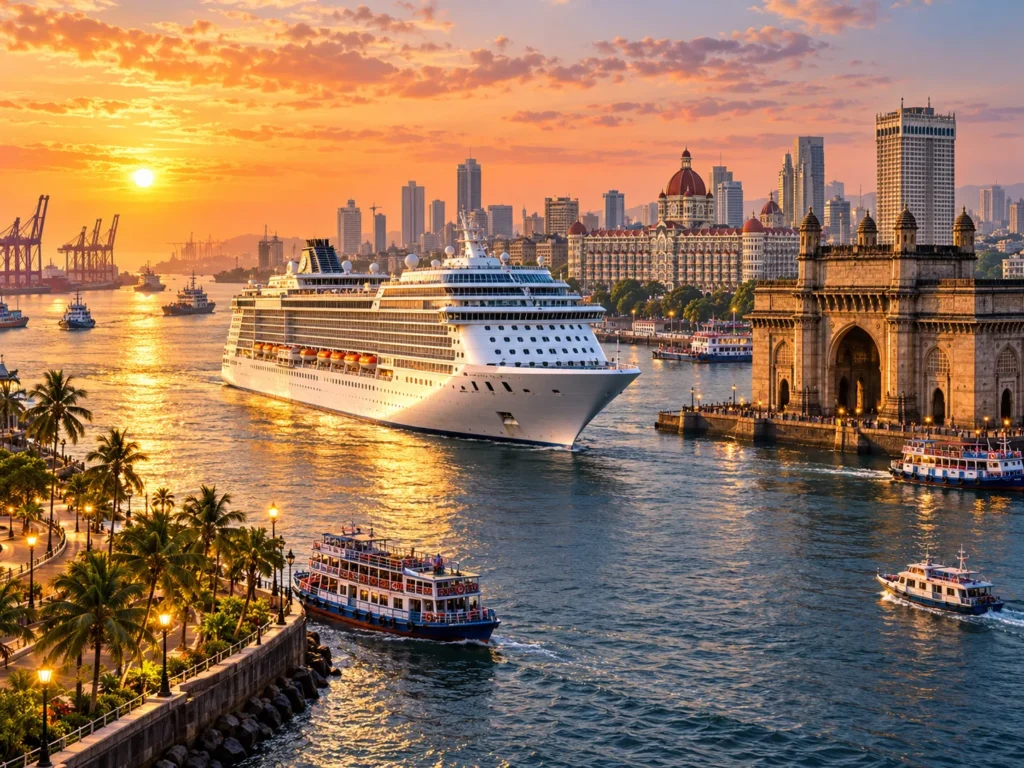 Mumbai Harbor at Golden Hour