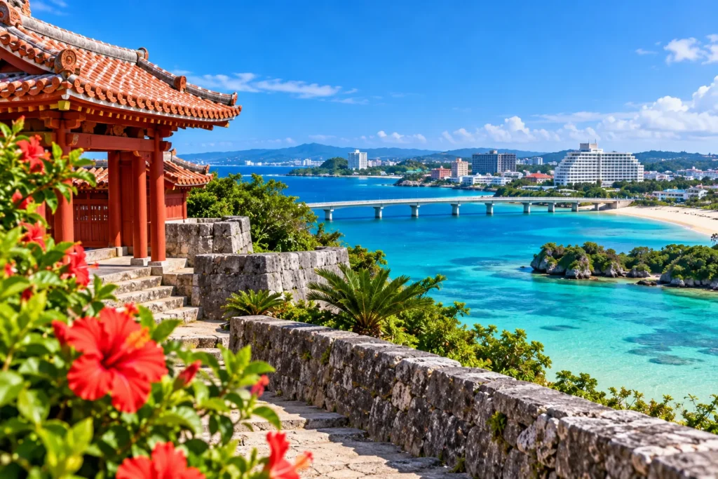 Okinawan Temple Overlooking Turquoise Bay