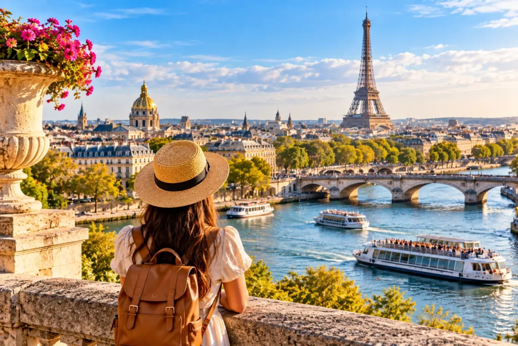 Paris River Panorama at Golden Hour