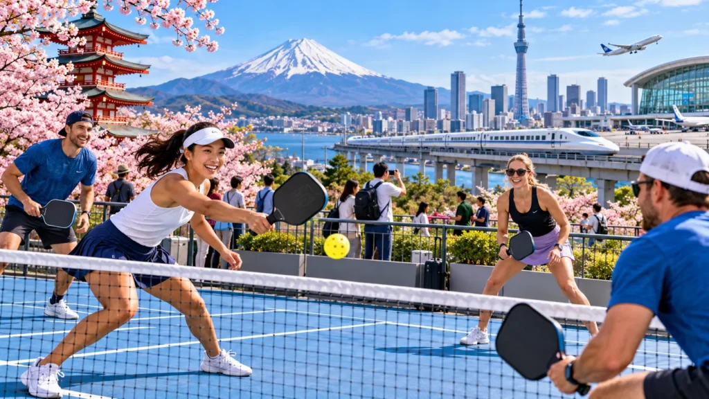 Pickleball Beneath Mount Fuji