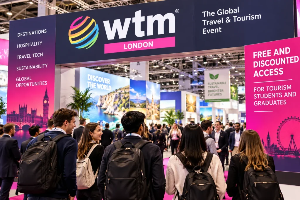 Students Entering WTM London Expo