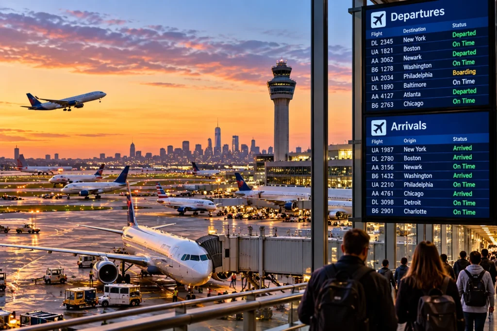 Sunset Airport Departures and Arrivals
