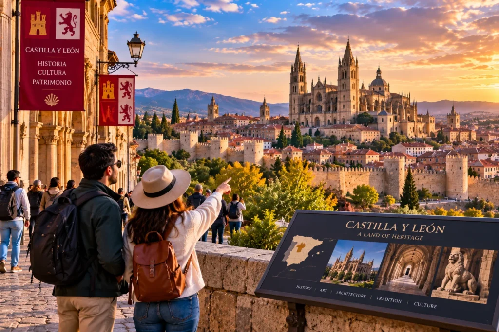 Sunset Over Castilla y León Heritage Viewpoint