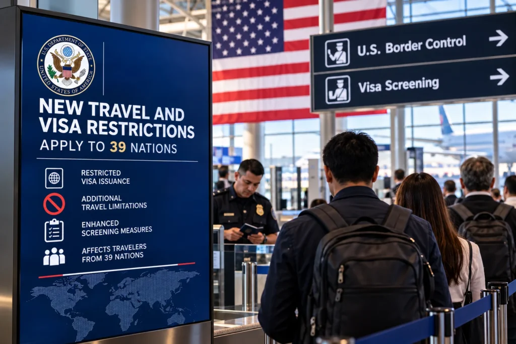 United States Imposes Sweeping Travel and Visa Restrictions on 39 Nations
